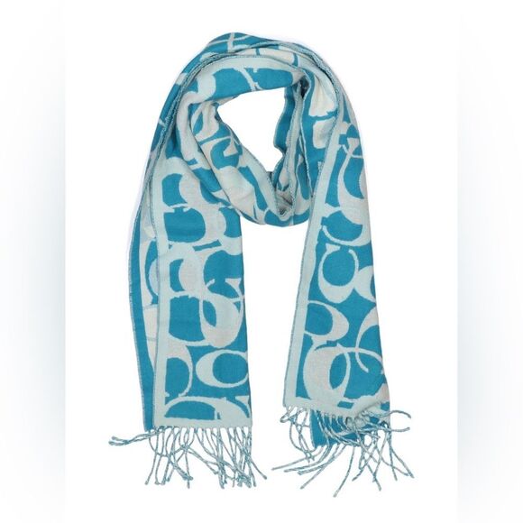 Coach *Tiffany Blue* Lightweight Soft Signature Scarf EUC - Picture 1 of 1